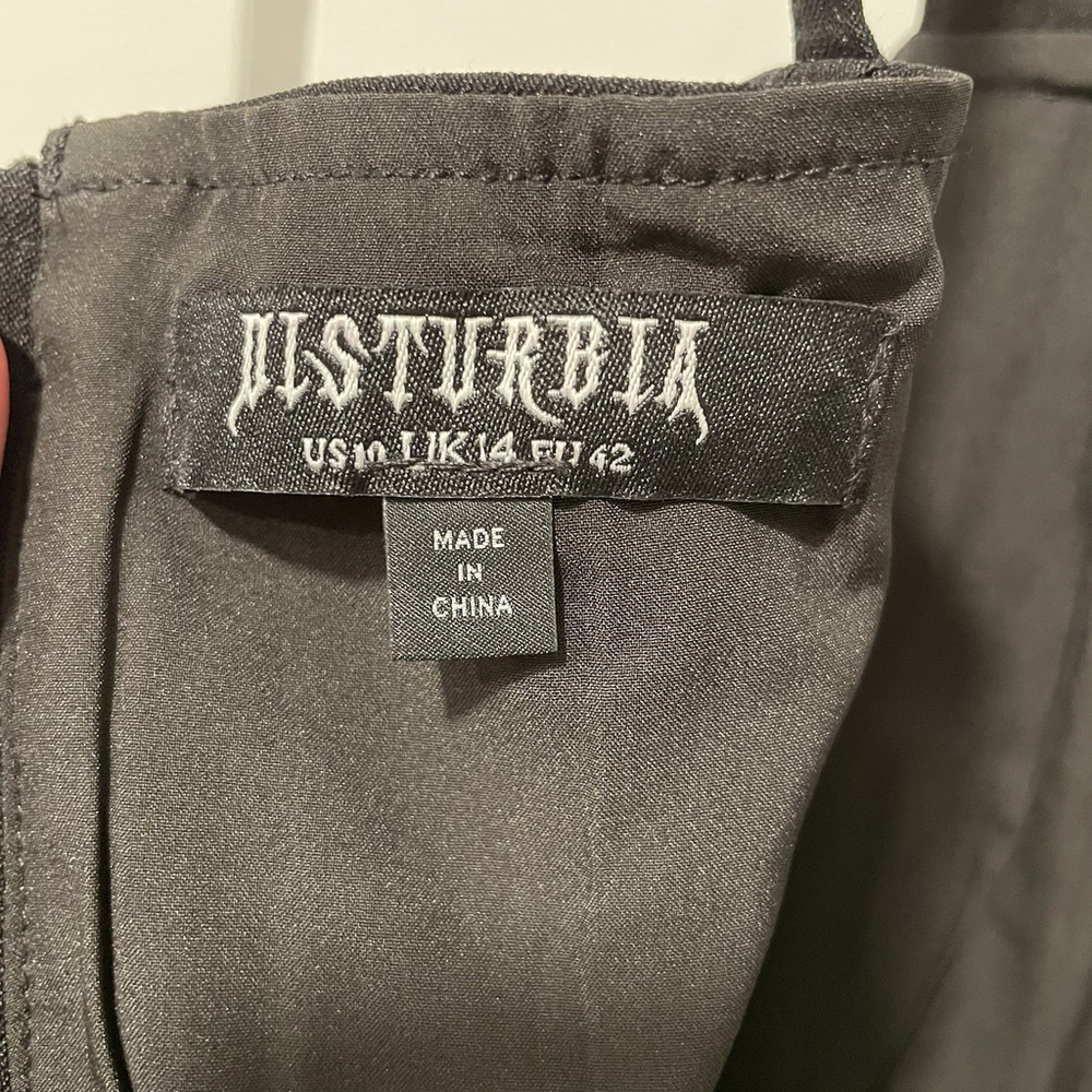 Disturbia Miranda Mini Corset Dress Black Size 10 US NWOT Goth Women’s - Picture 7 of 8